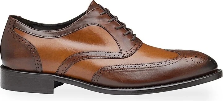 Men's Ellsworth Wingtip Leather Oxfords - Tan - Size 9