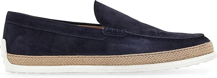 Men's Embossed Logo Espadrille - Blue - Size 7.5