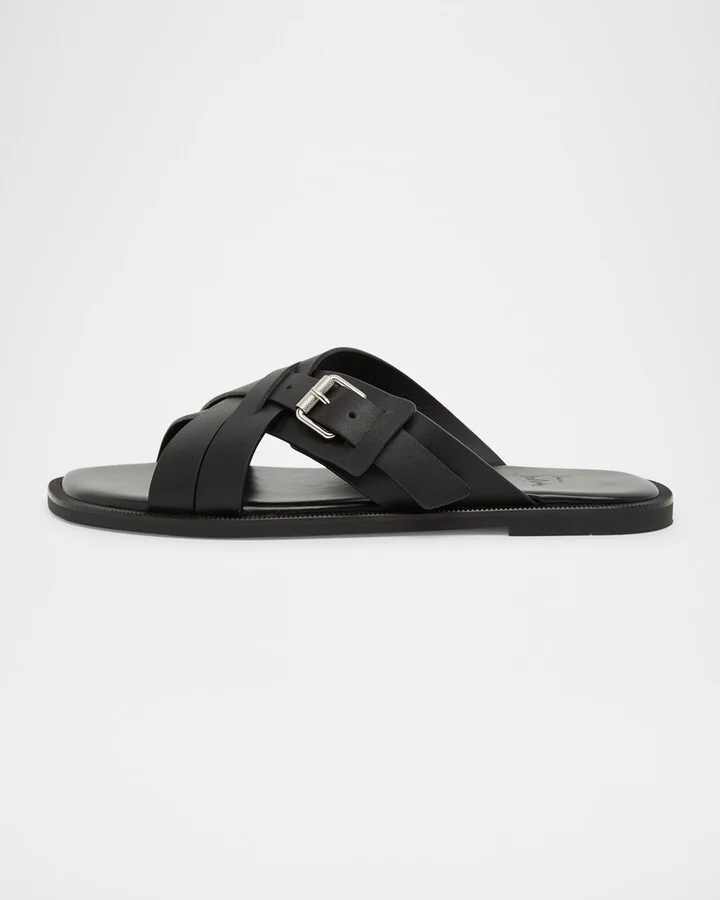 Men's Emircross Crisscross Leather Slide Sandals