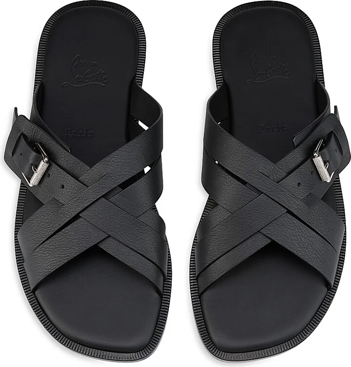 Men's Emircross Leather Mules - Black - Size 6 - Image 4