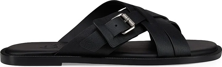 Men's Emircross Leather Mules - Black - Size 6