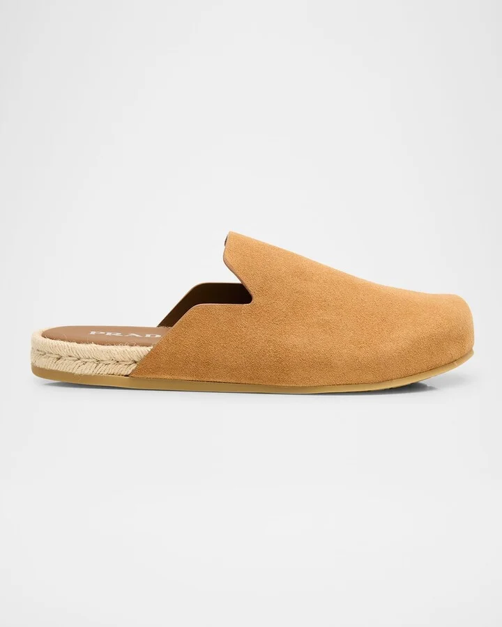 Men's Espadrillas Suede Espadrille Mules