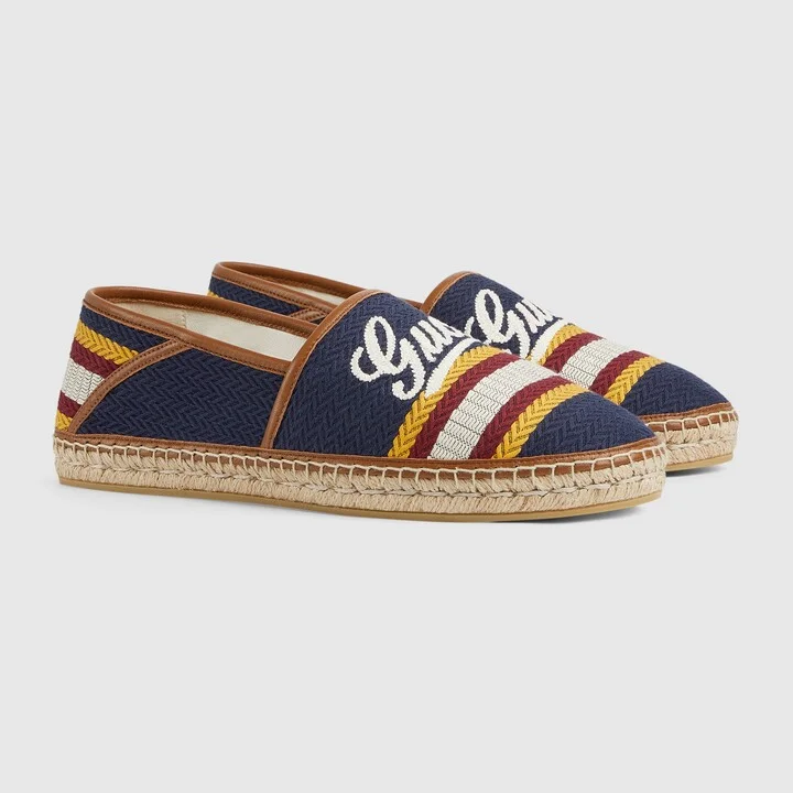 Men's espadrille with Gucci script - Image 2