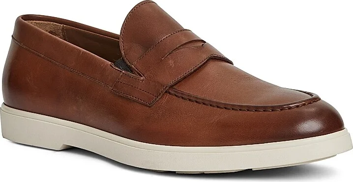 Men's Ettore Leather Penny Loafers - Cognac - Size 8.5 - Image 2