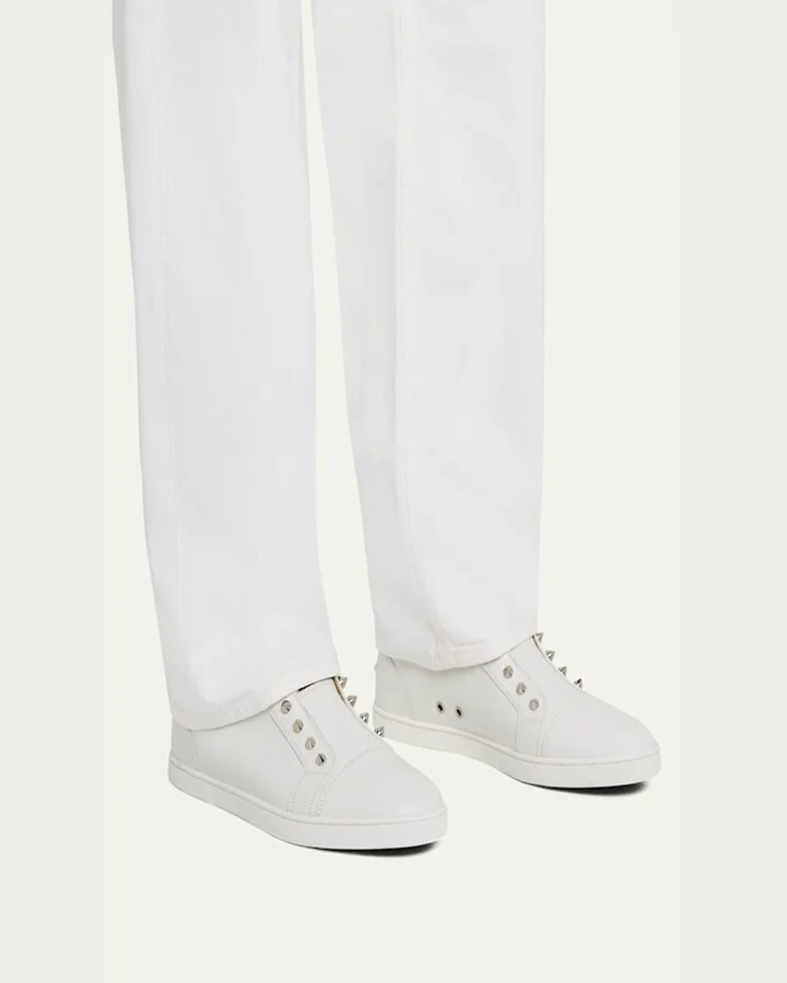 Men's F.A.V. Fique A Vontade Spiked Leather Slip-On Sneakers - Image 10