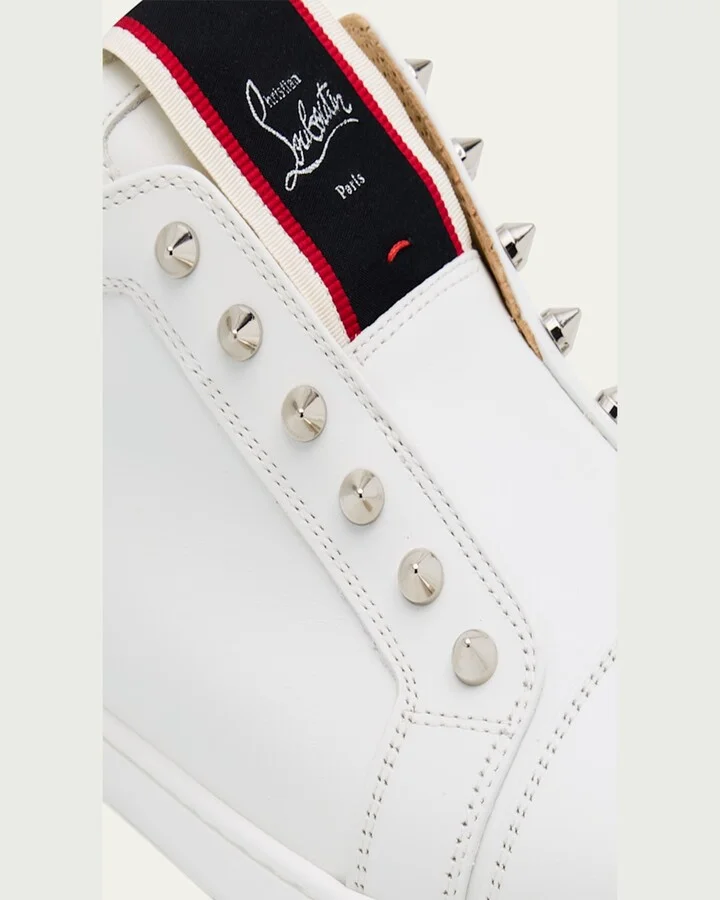 Men's F.A.V. Fique A Vontade Spiked Leather Slip-On Sneakers - Image 11