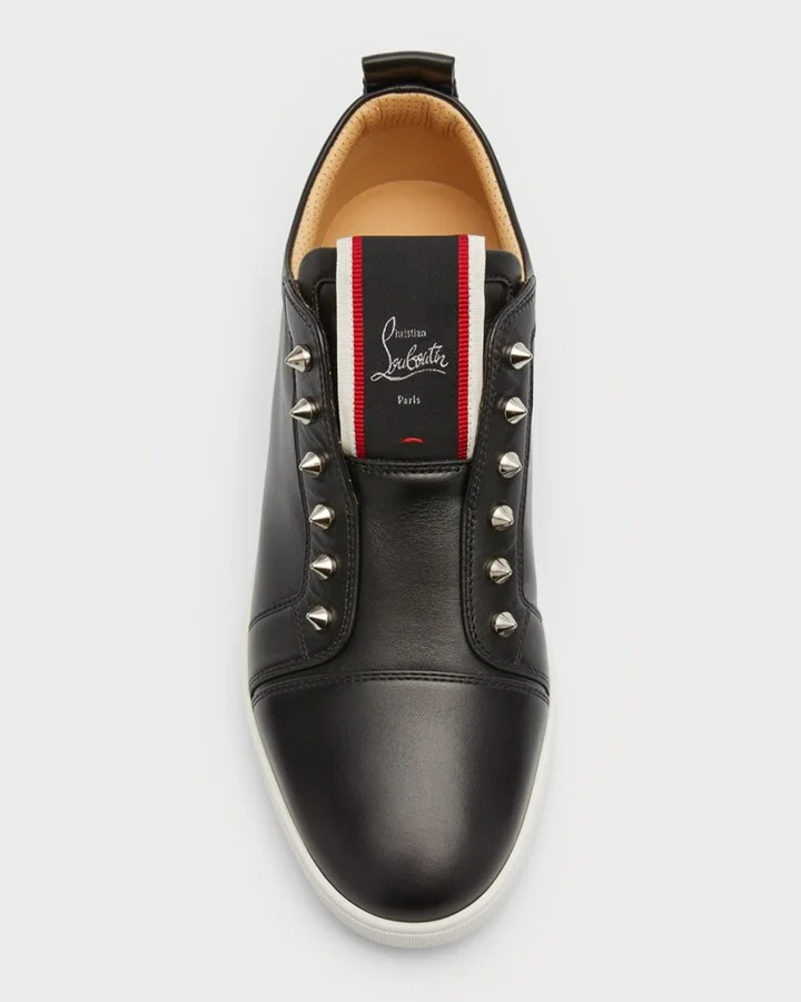 Men's F.A.V. Fique A Vontade Spiked Leather Slip-On Sneakers - Image 2