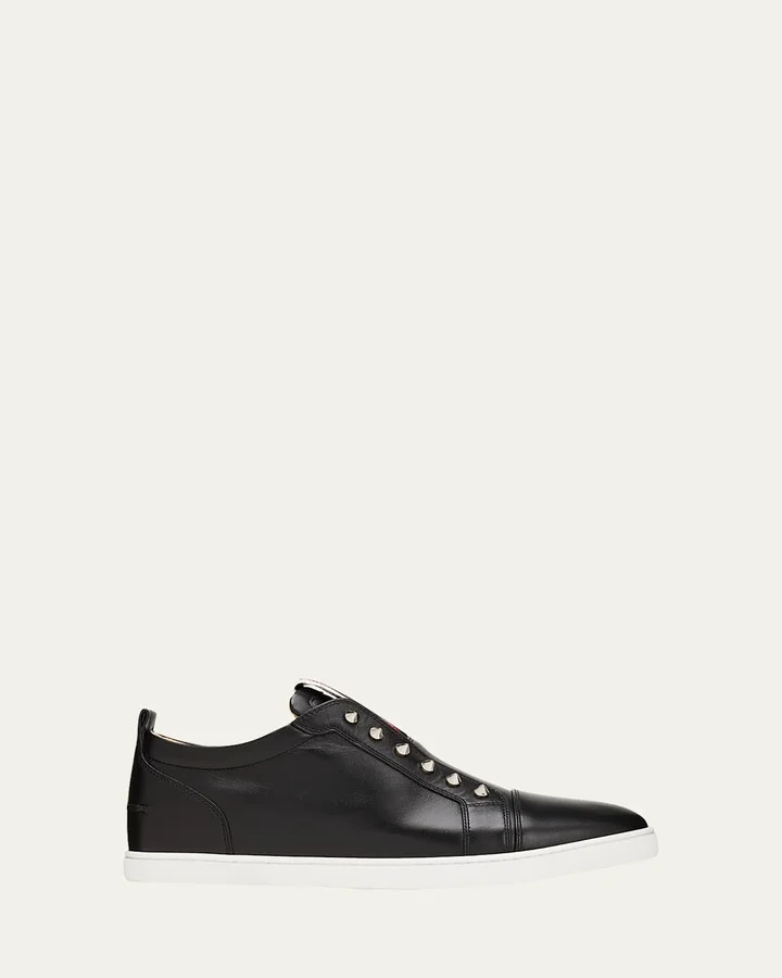 Men's F.A.V. Fique A Vontade Spiked Leather Slip-On Sneakers