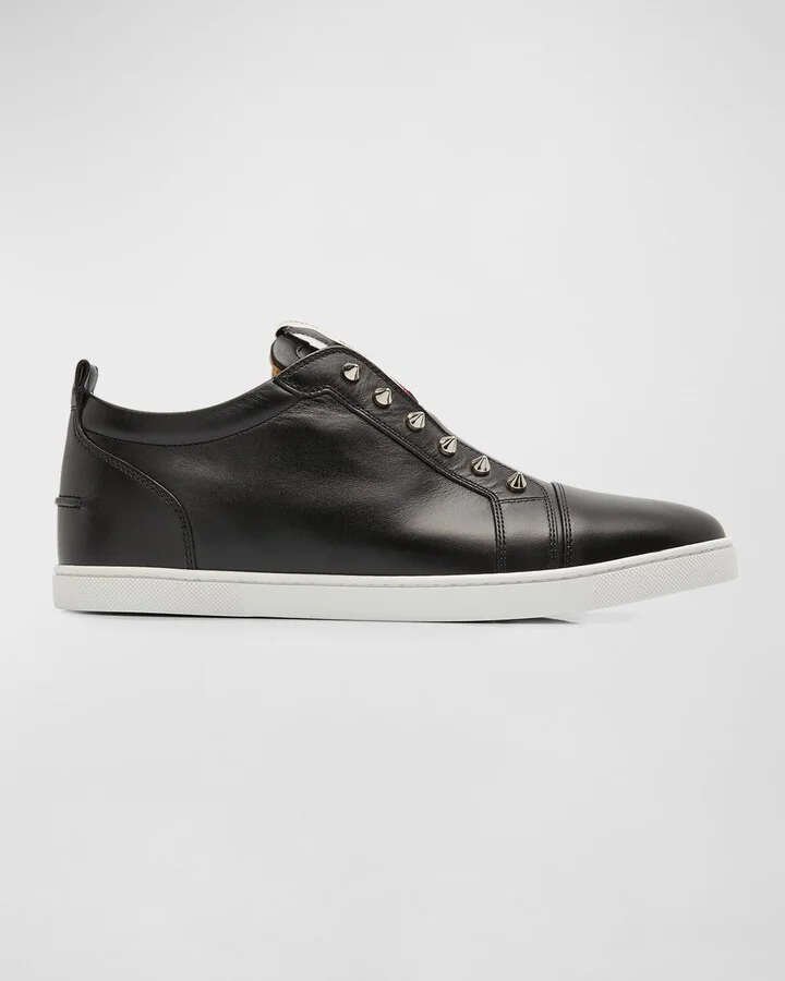 Men's F.A.V. Fique A Vontade Spiked Leather Slip-On Sneakers