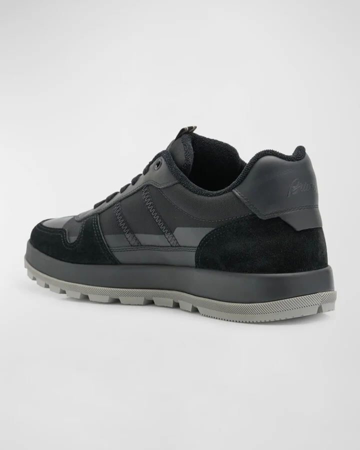 Men's Fabric and Suede Low-Top Sneakers - Image 8