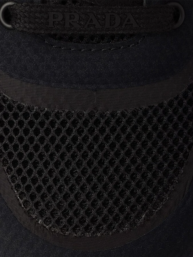 Men's Fabric Laced Sneakers - Black - Size 5 - Image 5