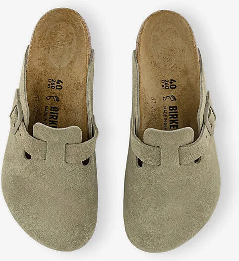 Mens Faded Khaki Suede Boston Suede Clogs Eur 44 / 10 Uk Men - Image 2