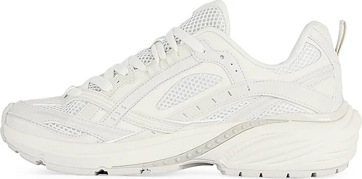Men's Fashion Runner Lace-Up Sneakers - Off White - Size 9 - Image 4