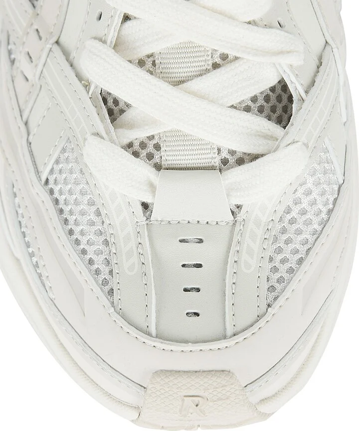 Men's Fashion Runner Lace-Up Sneakers - Off White - Size 9 - Image 6