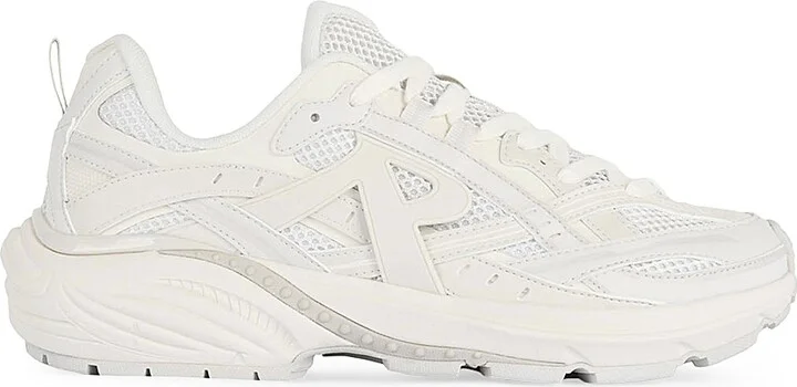 Men's Fashion Runner Lace-Up Sneakers - Off White - Size 9