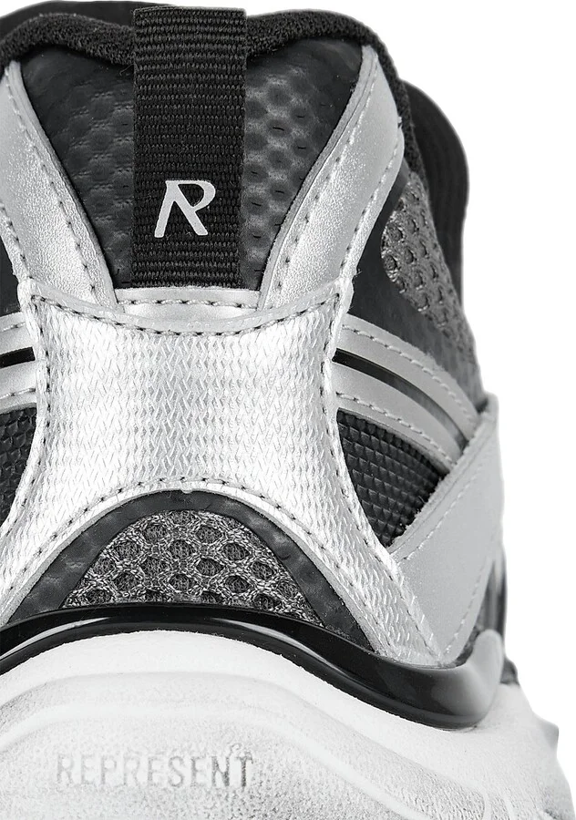 Men's Fashion Runner Lace-Up Sneakers - Silver Black - Size 8 - Image 8