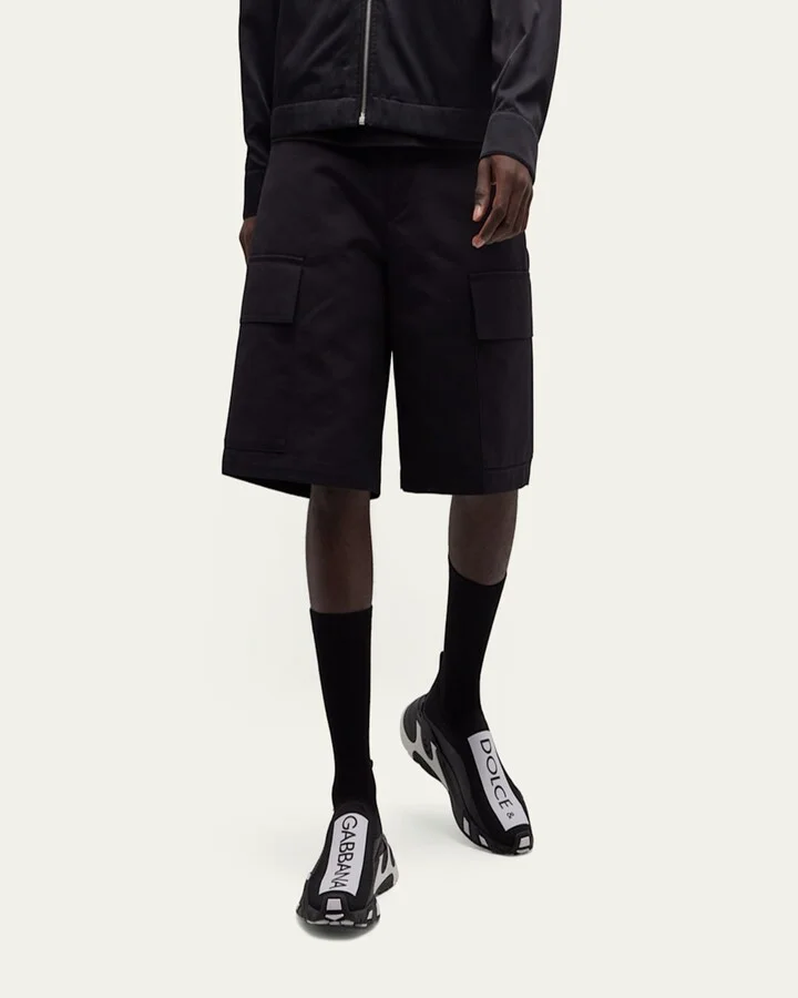 Men's Fast Logo-Stripe Sock Sneakers - Image 3