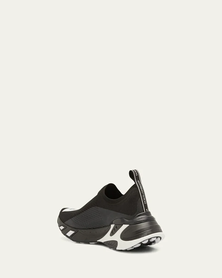 Men's Fast Logo-Stripe Sock Sneakers - Image 5