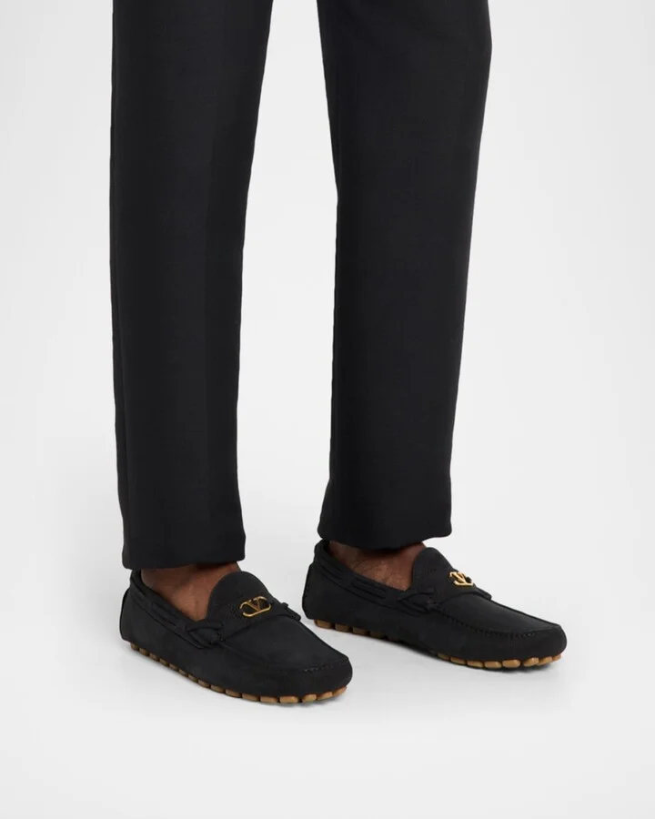 Men's Fastaway Grained Deerskin Suede Driving Loafers - Image 9