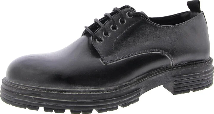 Mens Faux Leather Lace Up Oxfords