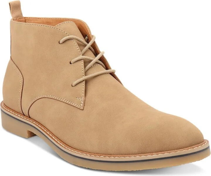 Mens Faux Suede Round Toe Chukka Boots