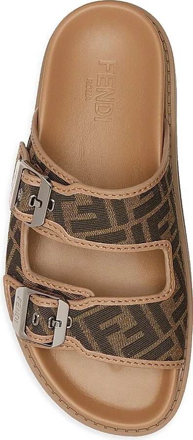 Men's Fendi Feel Logo Sandals - Nero Sand - Size 12 - Image 5
