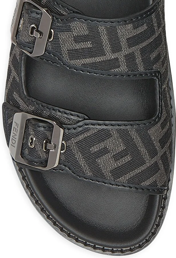 Men's Fendi Feel Logo Sandals - Nero Sand - Size 12 - Image 8