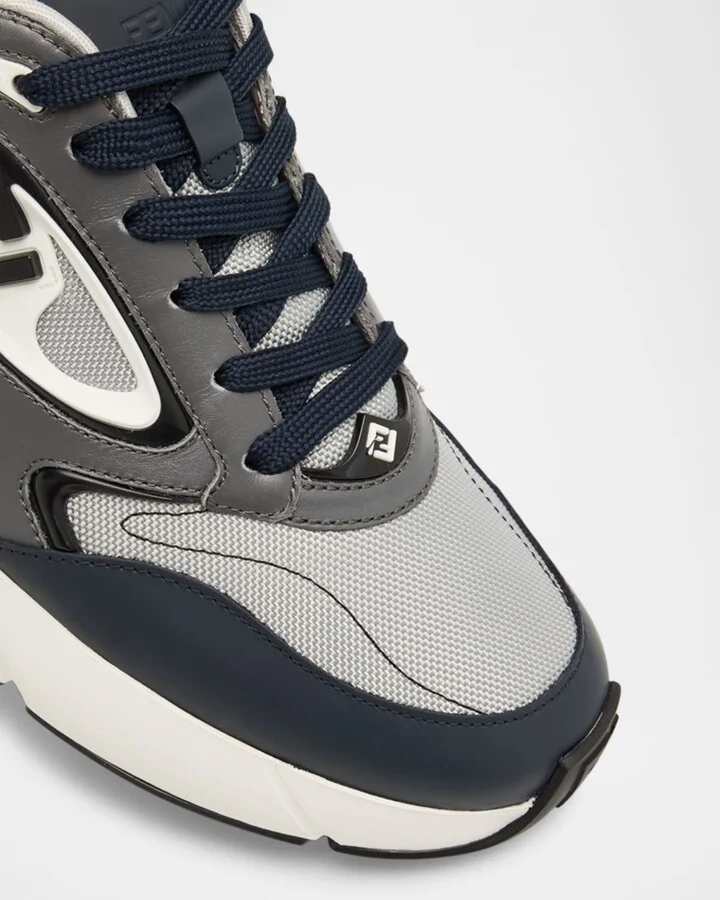 Men's Fendi Forward Mesh Low-Top Sneakers - Image 6