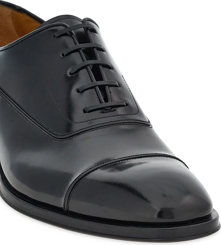Men's Fermin Leather Lace-Up Shoes - Nero New Biscotto - Size 9 - Image 5