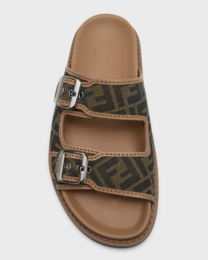 Men's FF Jacquard Slide Sandals - Image 3