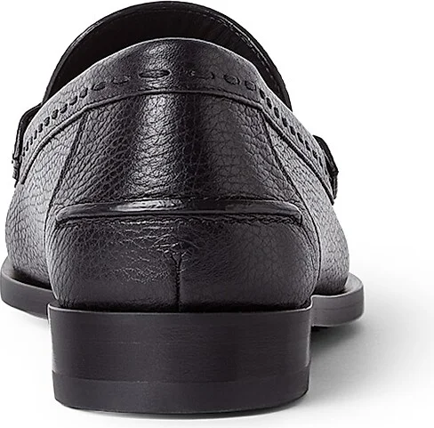 Men's FF Logo Leather Loafers - Nero - Size 11 - Image 3