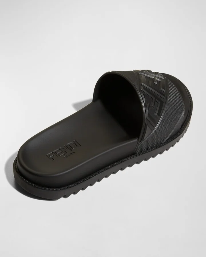 Men's FF Logo Slide Sandals - Image 2