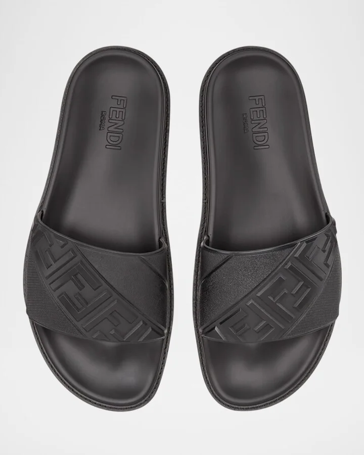Men's FF Logo Slide Sandals - Image 4