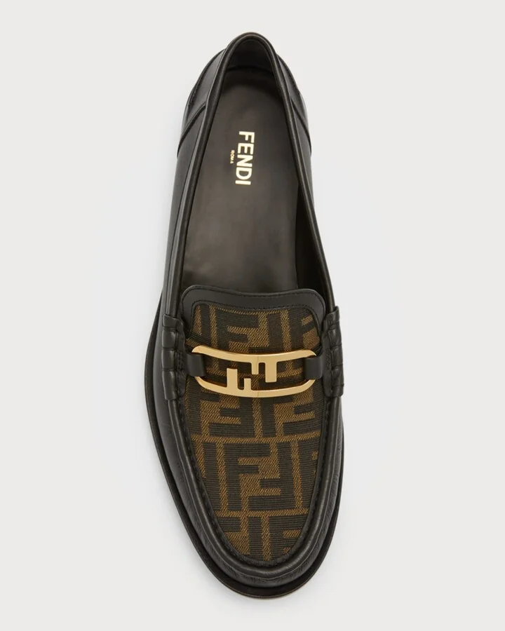 Men's FF O'Lock Leather Loafers - Image 3