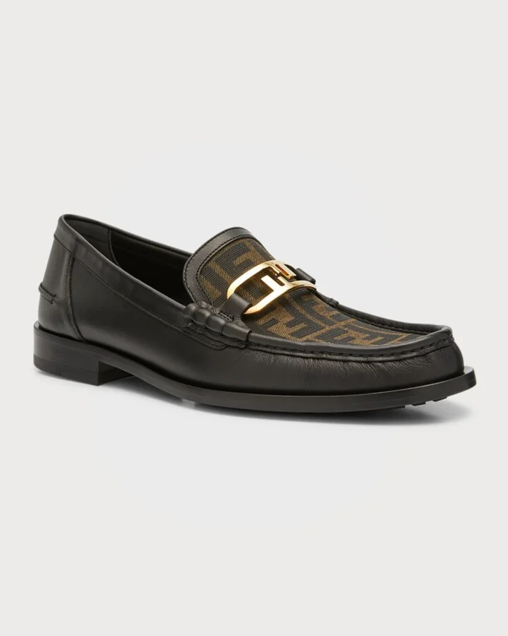 Men's FF O'Lock Leather Loafers - Image 5