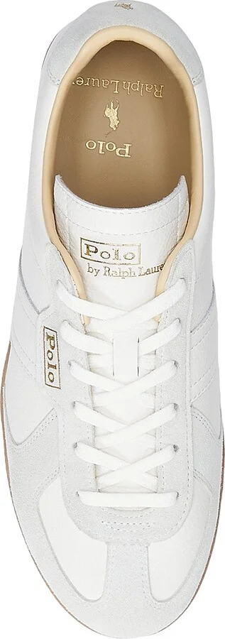 Men's Field Court 100 Leather-Suede Low-Top Sneakers - Deckwash White Bianco - Size 10 - Image 4