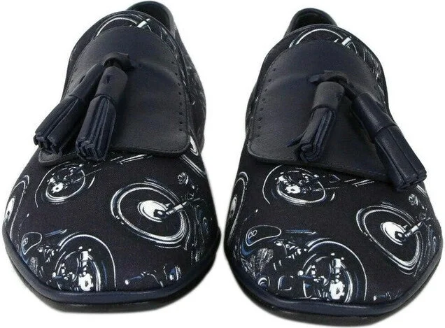 Men's Finnegan Deep Blue Fabric Tassel Loafer - Image 3