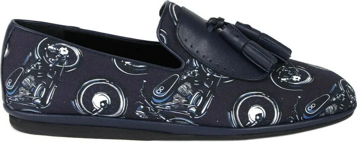 Men's Finnegan Deep Blue Fabric Tassel Loafer - Image 6