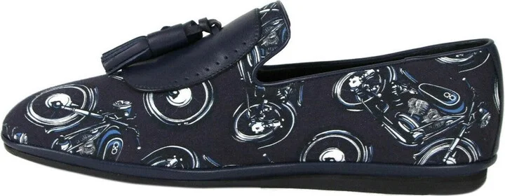Men's Finnegan Deep Blue Fabric Tassel Loafer - Image 7