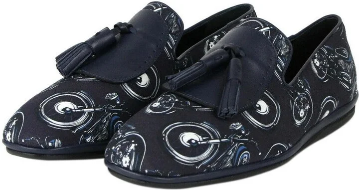Men's Finnegan Deep Blue Fabric Tassel Loafer - Image 10