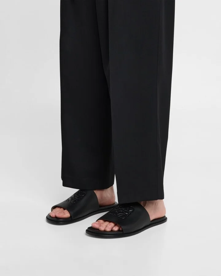 Men's Flex Anagram Soft Calfskin Slide Sandals - Image 3