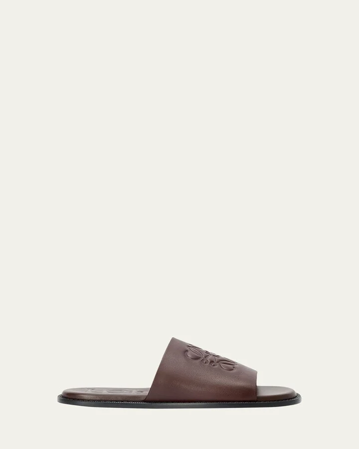 Men's Flex Anagram Soft Calfskin Slide Sandals
