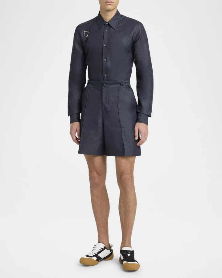 Men's Flexion Leather Low-Top Sneakers - Image 3