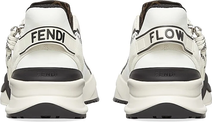 Men's Flow Low-Top Sneakers - Bianco Nero - Size 11 - Image 3
