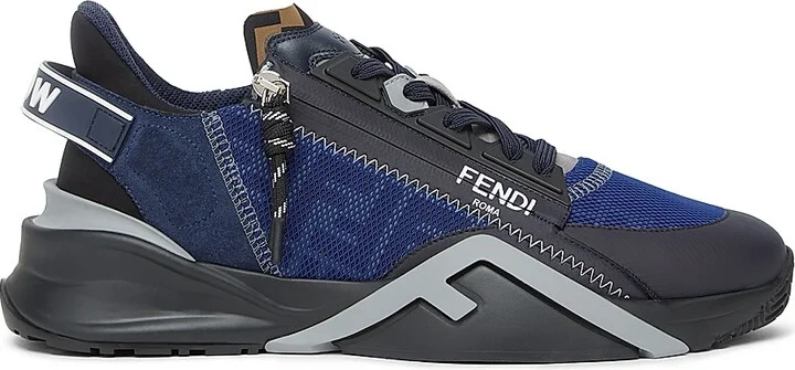 Men's Flow Low-Top Sneakers - Bianco Nero - Size 11 - Image 10
