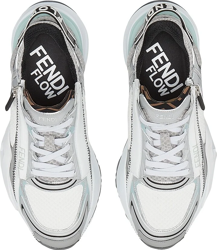 Men's Flow Low-Top Sneakers - Silver - Size 11 - Image 4