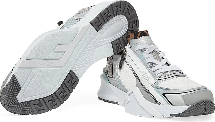 Men's Flow Low-Top Sneakers - Silver - Size 11 - Image 5