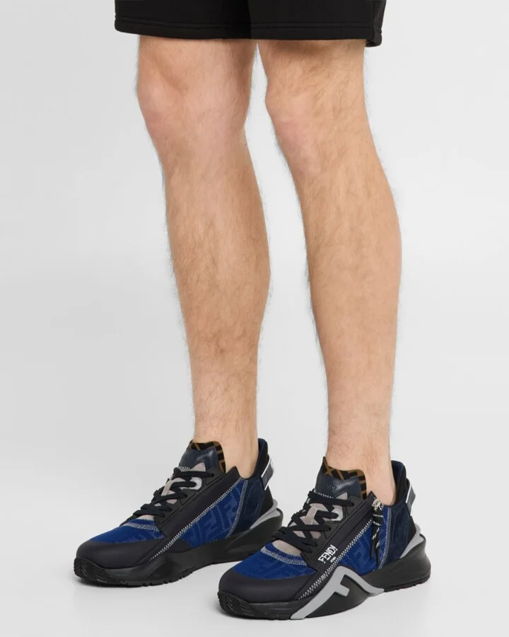 Men's Flow Mixed Media Low-Top Sneakers - Image 2