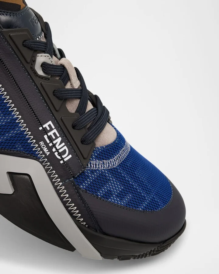 Men's Flow Mixed Media Low-Top Sneakers - Image 3