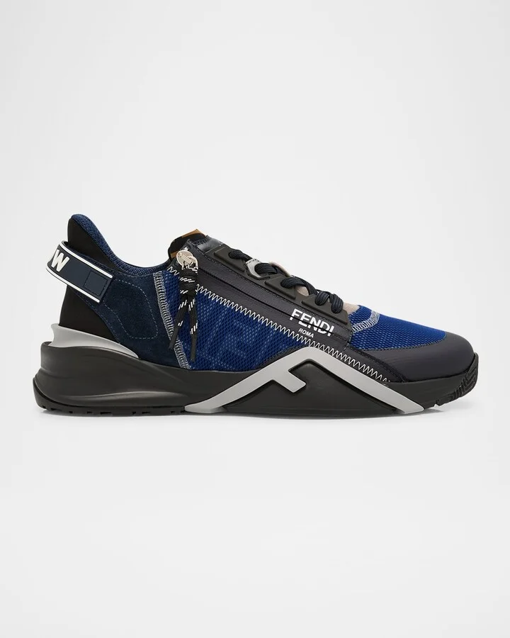 Men's Flow Mixed Media Low-Top Sneakers